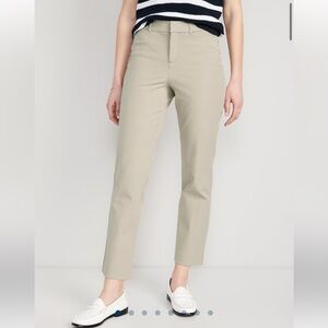 Pixie Straight-Leg Pant Trousers - Beige